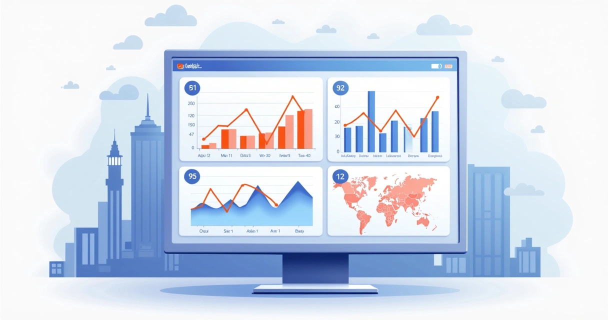 Gráficos de métricas de redes sociais de Curitiba 