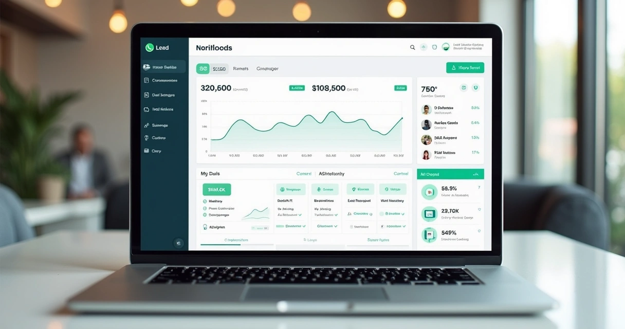 Dashboard exibindo métricas detalhadas do WhatsApp 