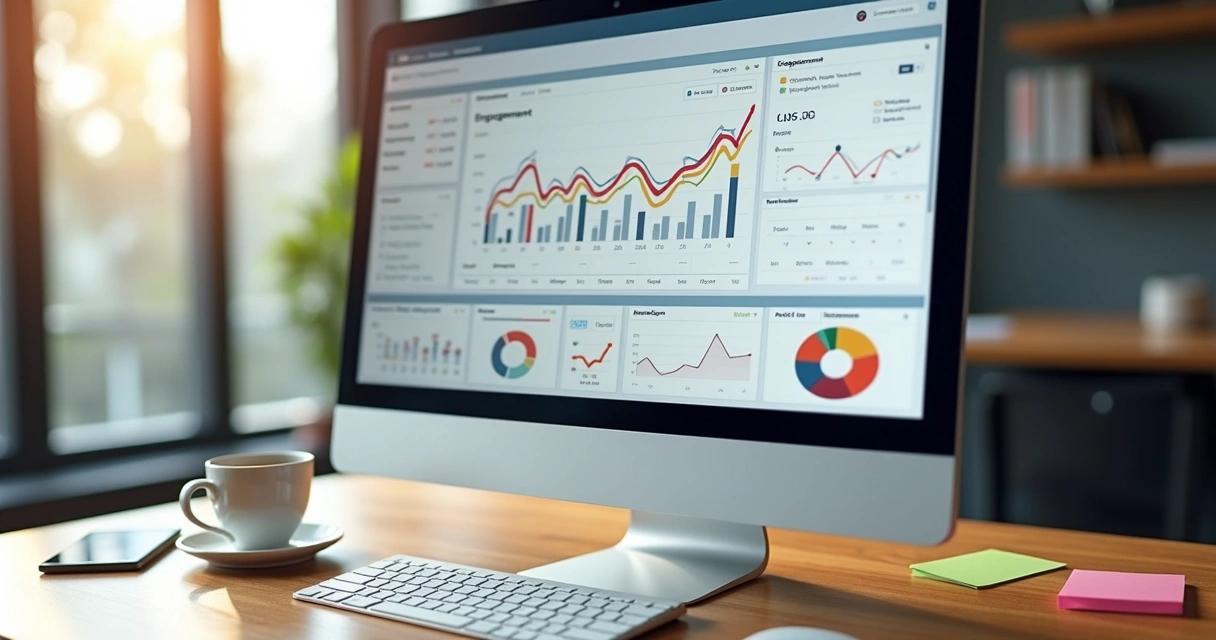 Gráfico de engajamento de usuários em um site 