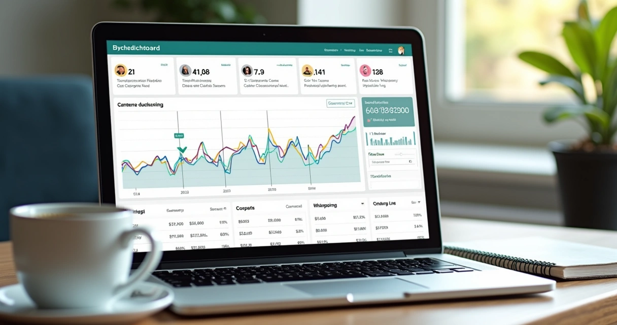 Tela com gráficos e dados de métricas de vendas do WhatsApp 