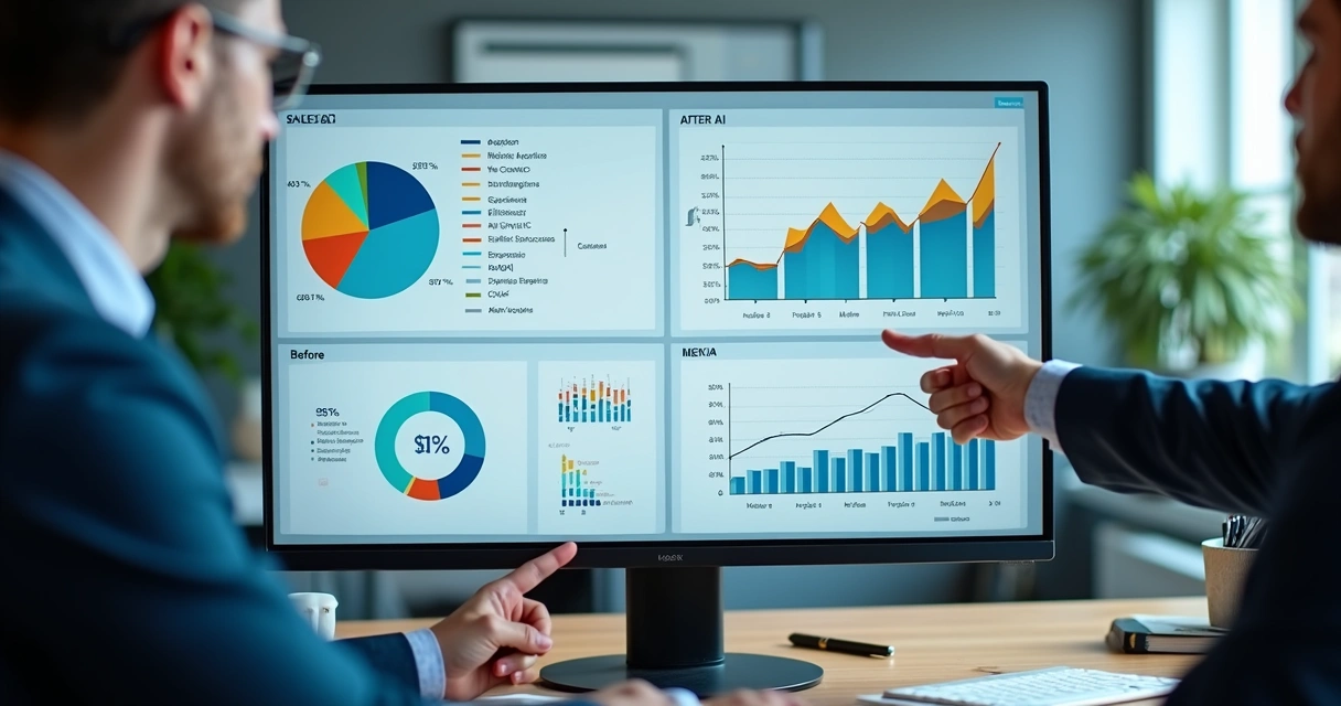 Dashboard de métricas e ROI em vendas com IA 