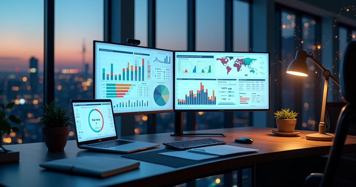 Painel com métricas e gráficos destacando o valor de um provedor de internet 