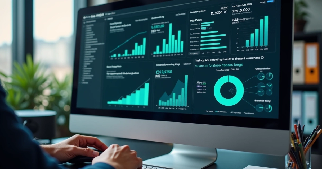 Gráfico de métricas de vendas relacionadas ao WhatsApp em tela de computador