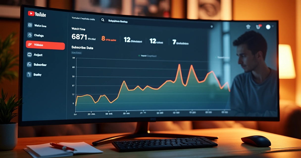 Dashboard com métricas de análise de vídeos do YouTube 