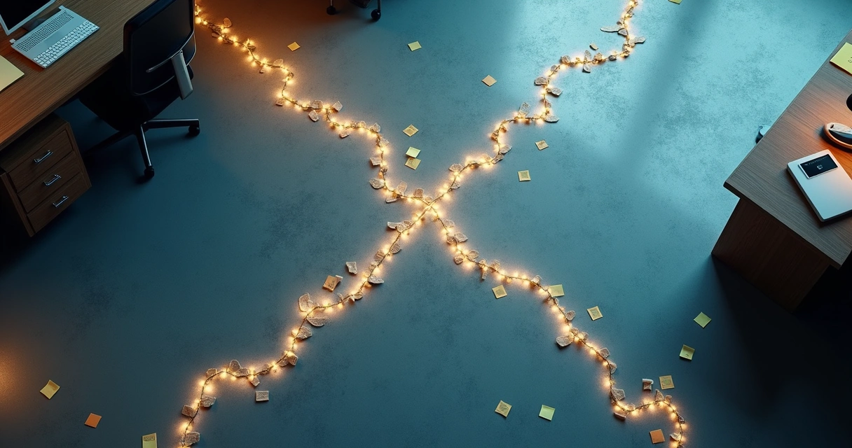 Different paths taken at a crossroads symbolizing micro-decisions 