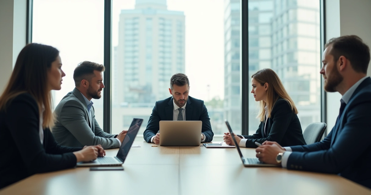 Empleado en reunión de oficina percibiendo microagresiones emocionales sutiles 