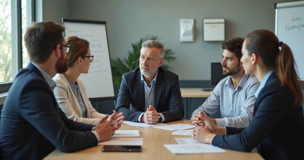 Colegas interagindo em um escritório, uma pessoa aparenta estar desconfortável após comentário de outra
