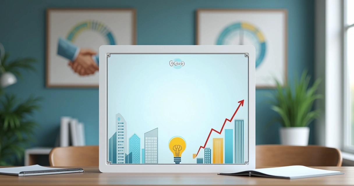 Certificado digital de negócios com gráfico de crescimento ao fundo. 