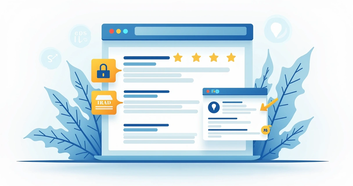 Exemplo de microdados exibindo avaliações e perguntas na SERP 