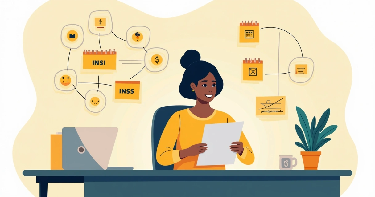 Microempreendedor em escritório planejando aposentadoria