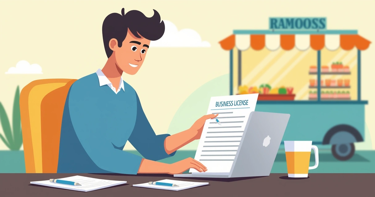 Microempreendedor individual preenchendo formulário de licença 