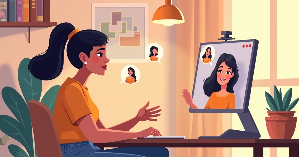 Microinfluenciador gravando vídeo para público de nicho 