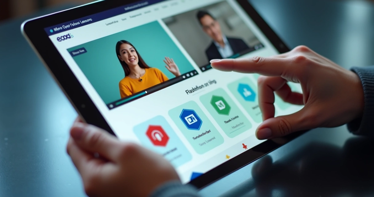 Interface de plataforma EAD com microlearning e gamificação