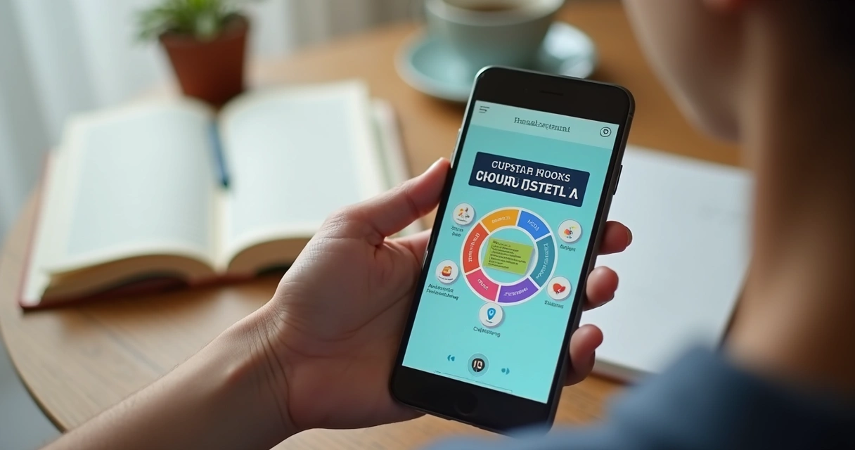 Vídeo curto de microlearning em smartphone 