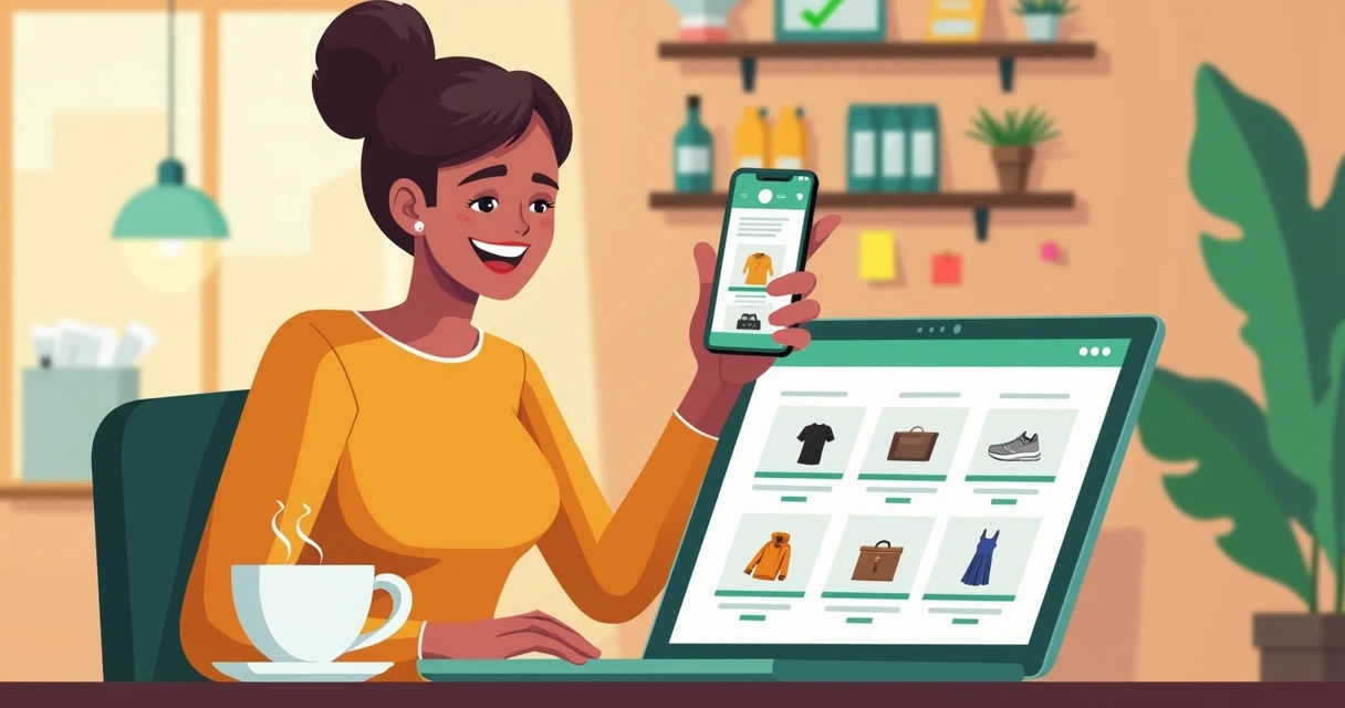 Lojista atendendo pedidos pelo WhatsApp com catálogo aberto 