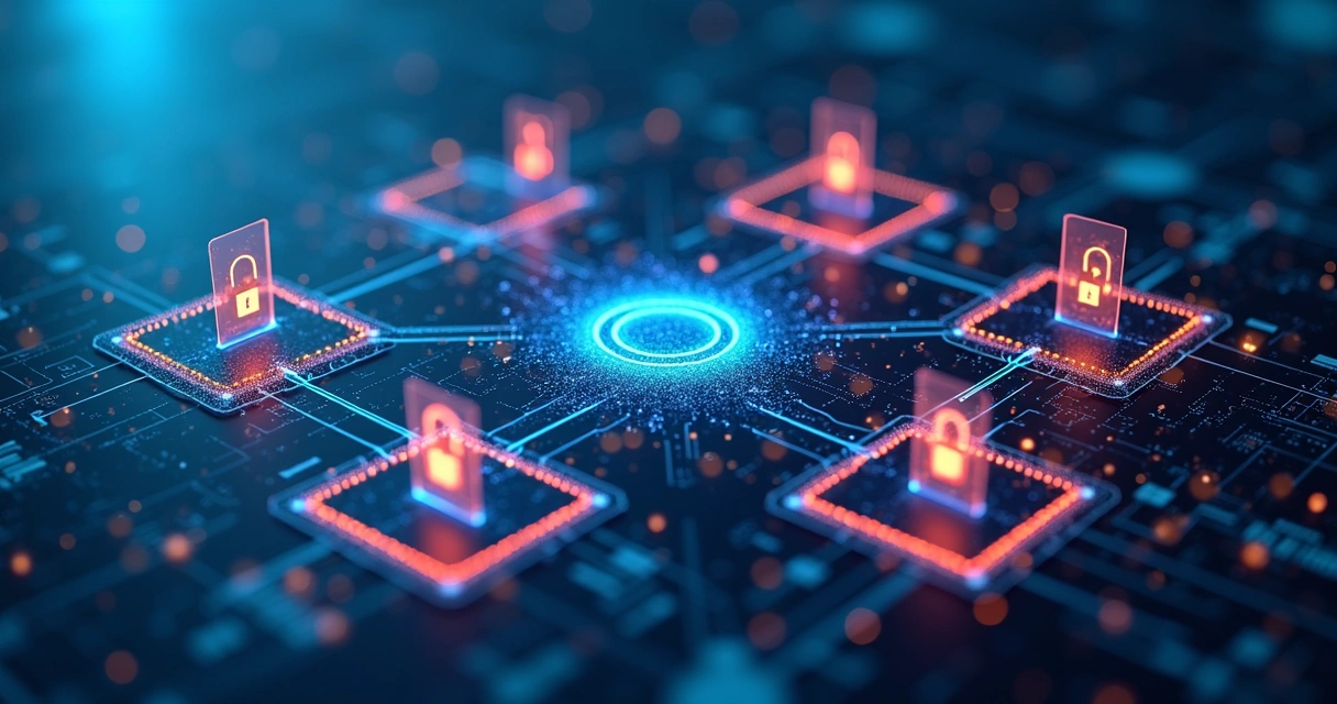 Ilustração de microsegmentação em rede corporativa