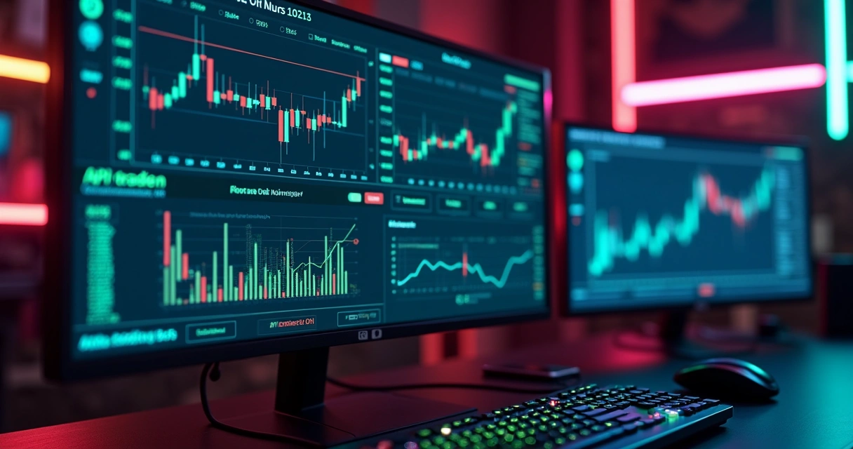Painel de trading automatizado destacando microtaxas em gráfico de criptomoedas 