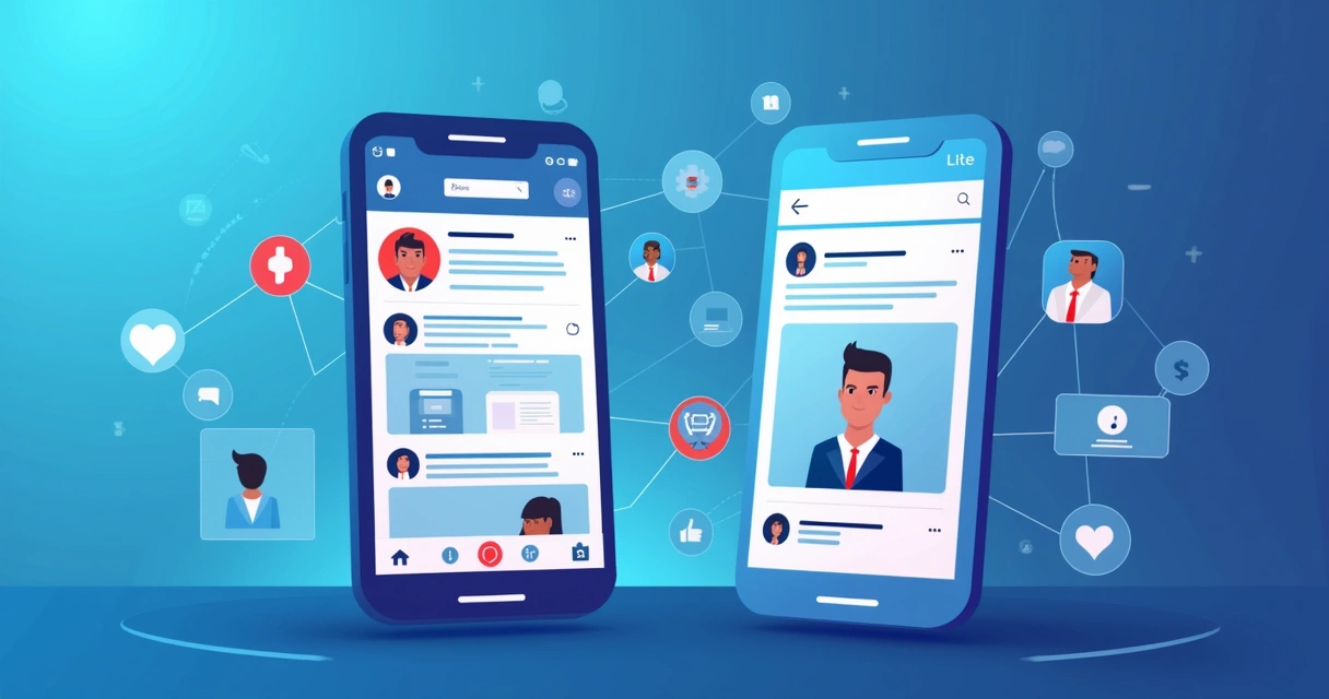Celulares exibindo redes sociais de campanha política 