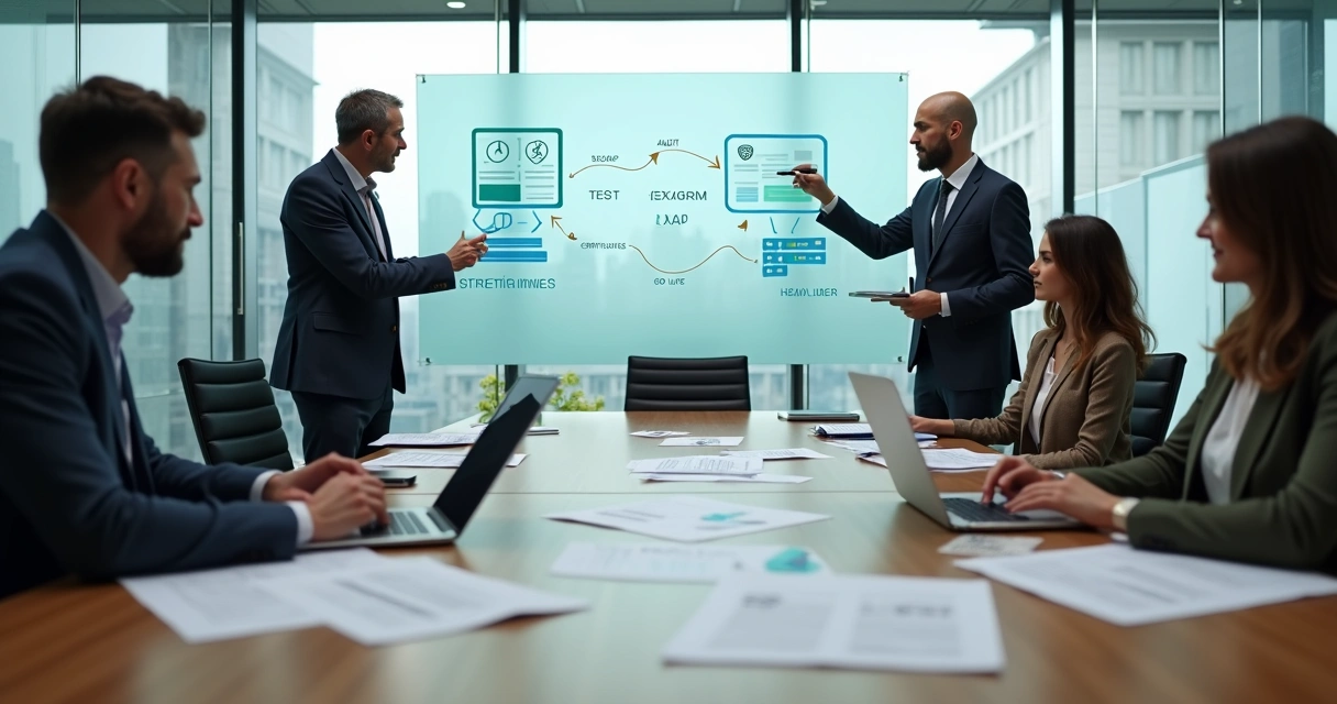 Equipe analisando migração segura entre duas plataformas LMS em mesa de trabalho 