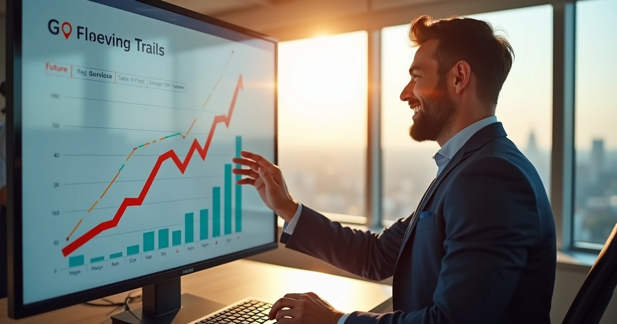 Empresário satisfeito após implementar IA vertical 
