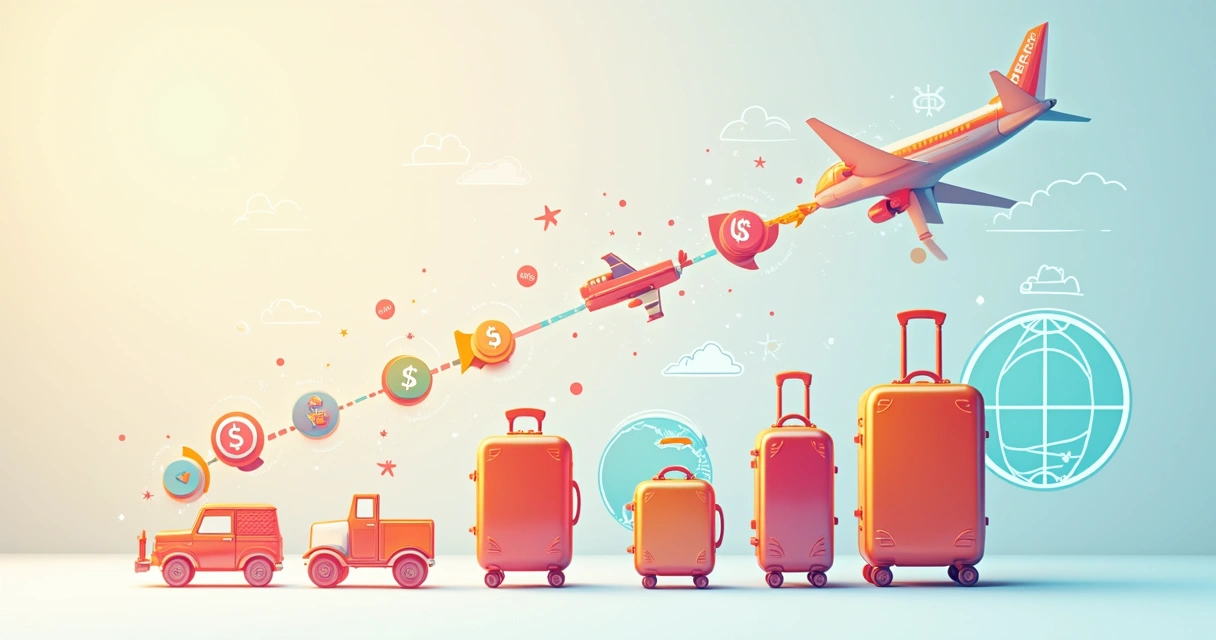 Diagrama ilustrando pontos e milhas se transformando em passagens aéreas e benefícios 