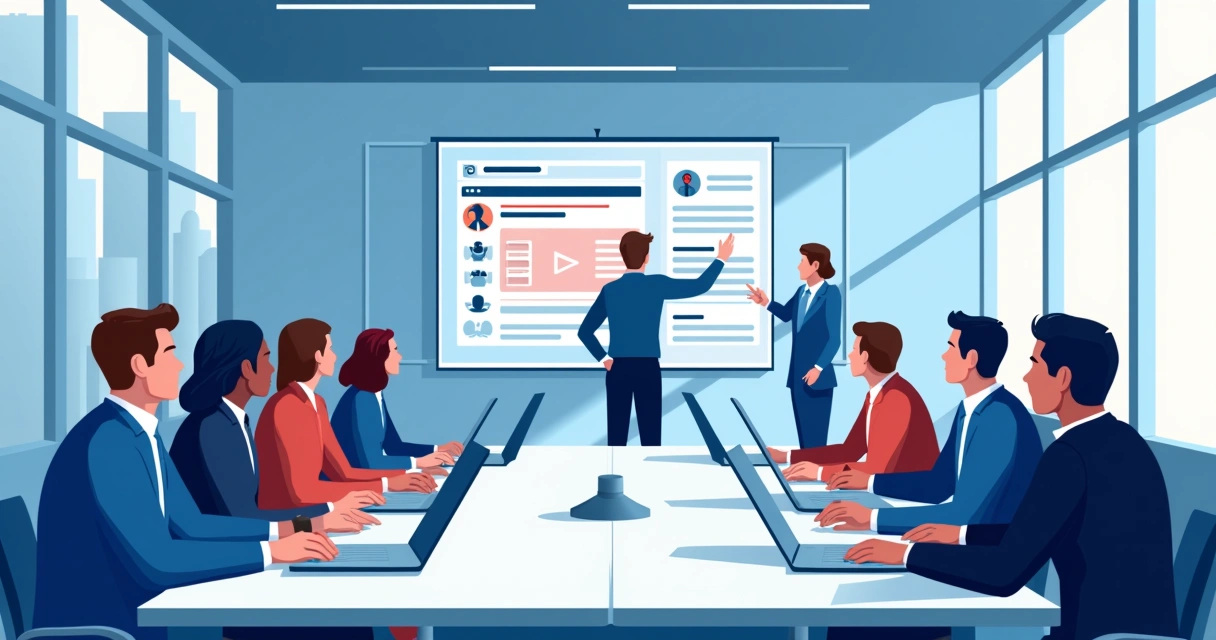 Equipe digital de campanha reage a fake news em sala de reunião