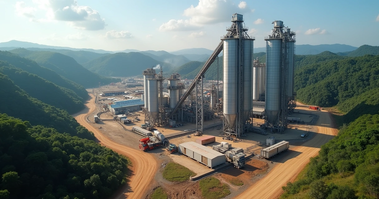 Complexo industrial de extração de nióbio no Brasil 