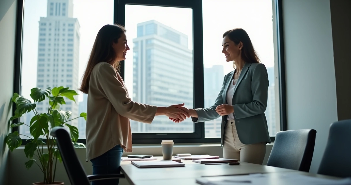 Professional shaking out hands during stress relief exercise 