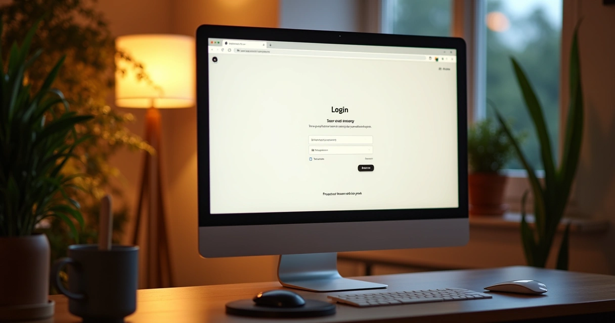 Simple web app login screen with feedback form 