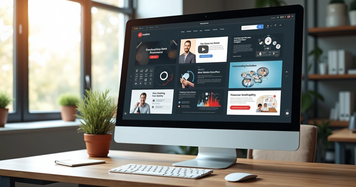 Mistura de formatos de conteúdo em tela de computador 