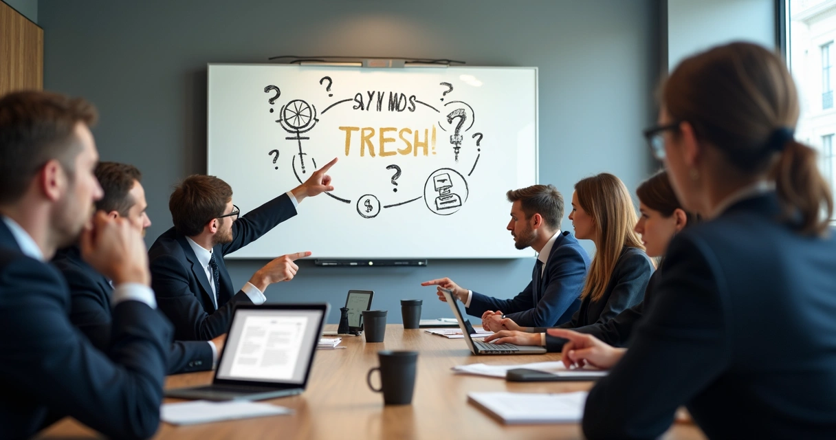 Advogados discutindo mitos e verdades sobre tecnologia em reunião 
