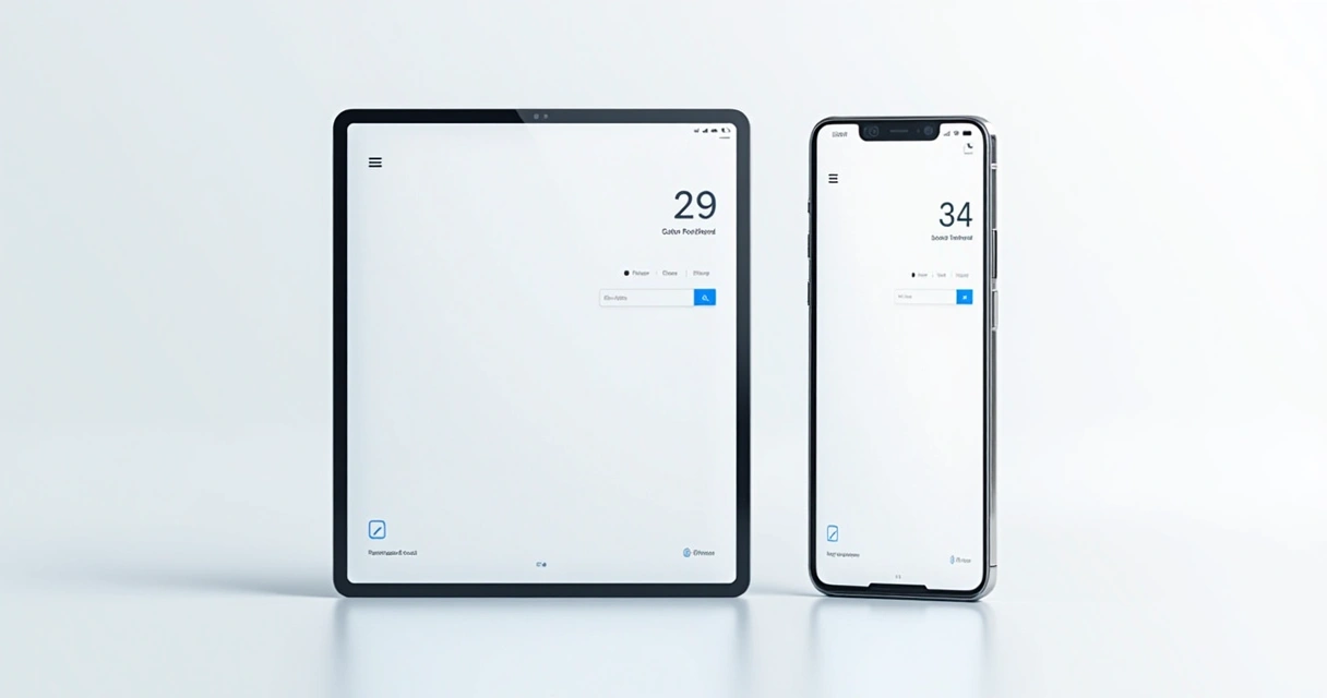 Site responsivo em celular e tablet lado a lado 