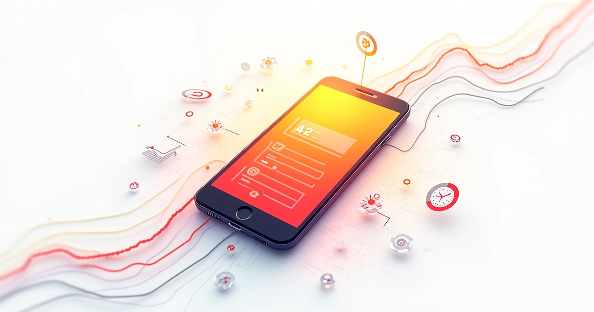 Smartphone screen displaying heatmap over navigation app 