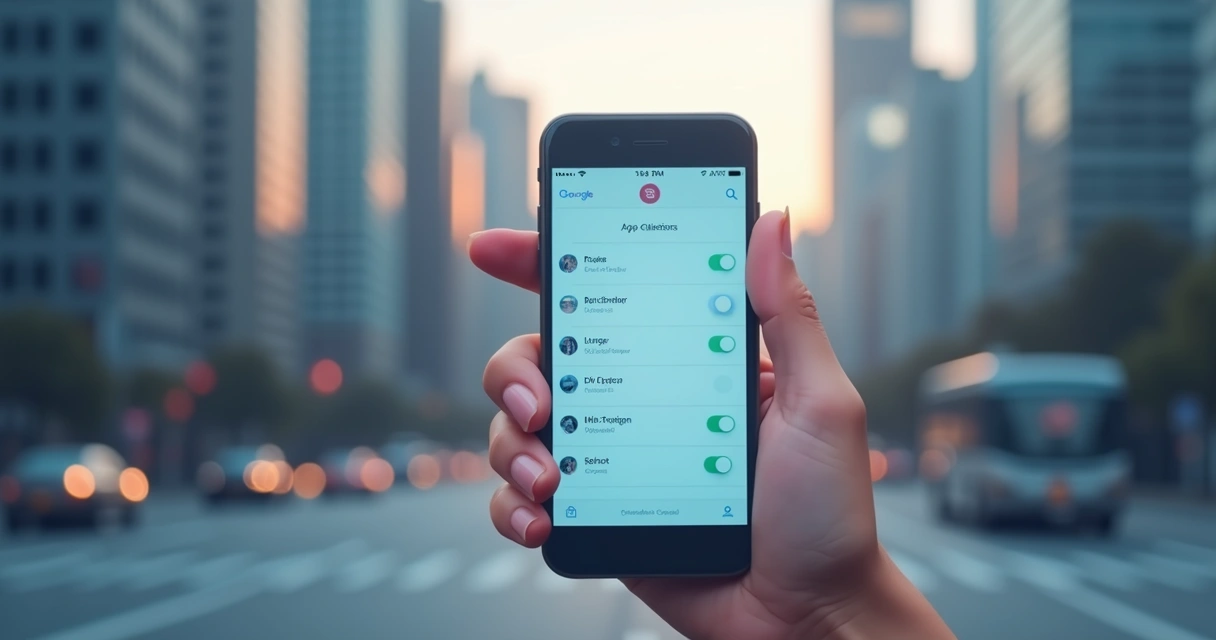 Smartphone screen showing app permissions being reviewed. 