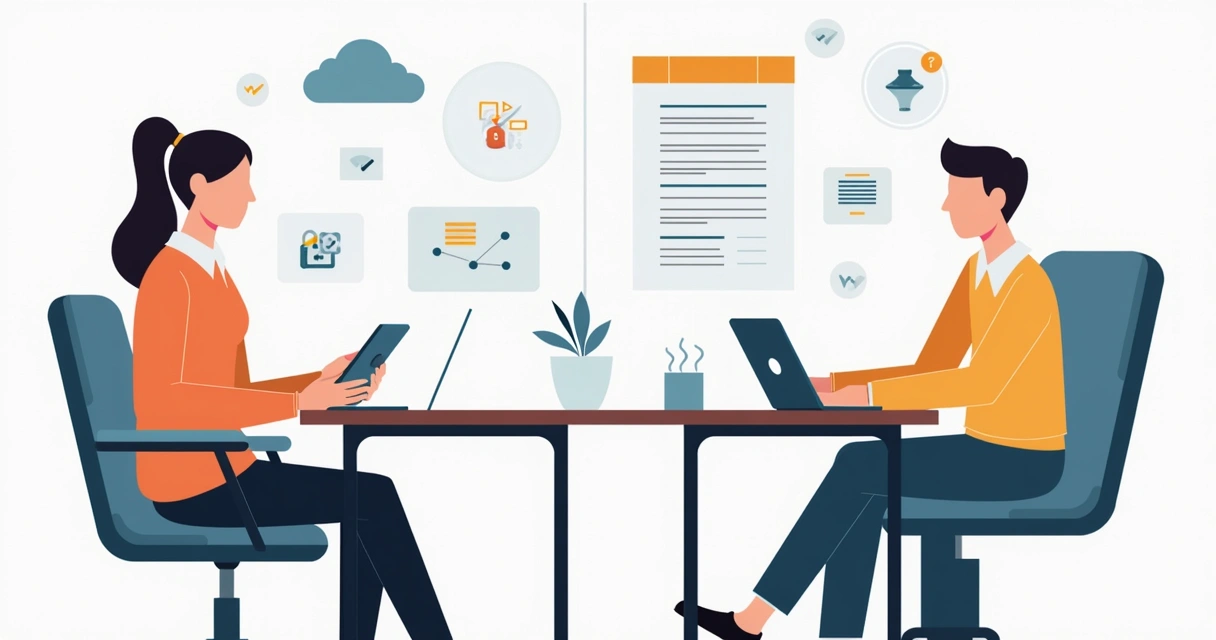 Businesswoman signing document on phone with office team 