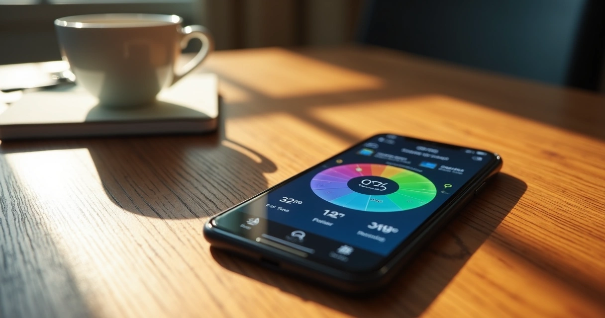 Mobile phone displaying website speed test results