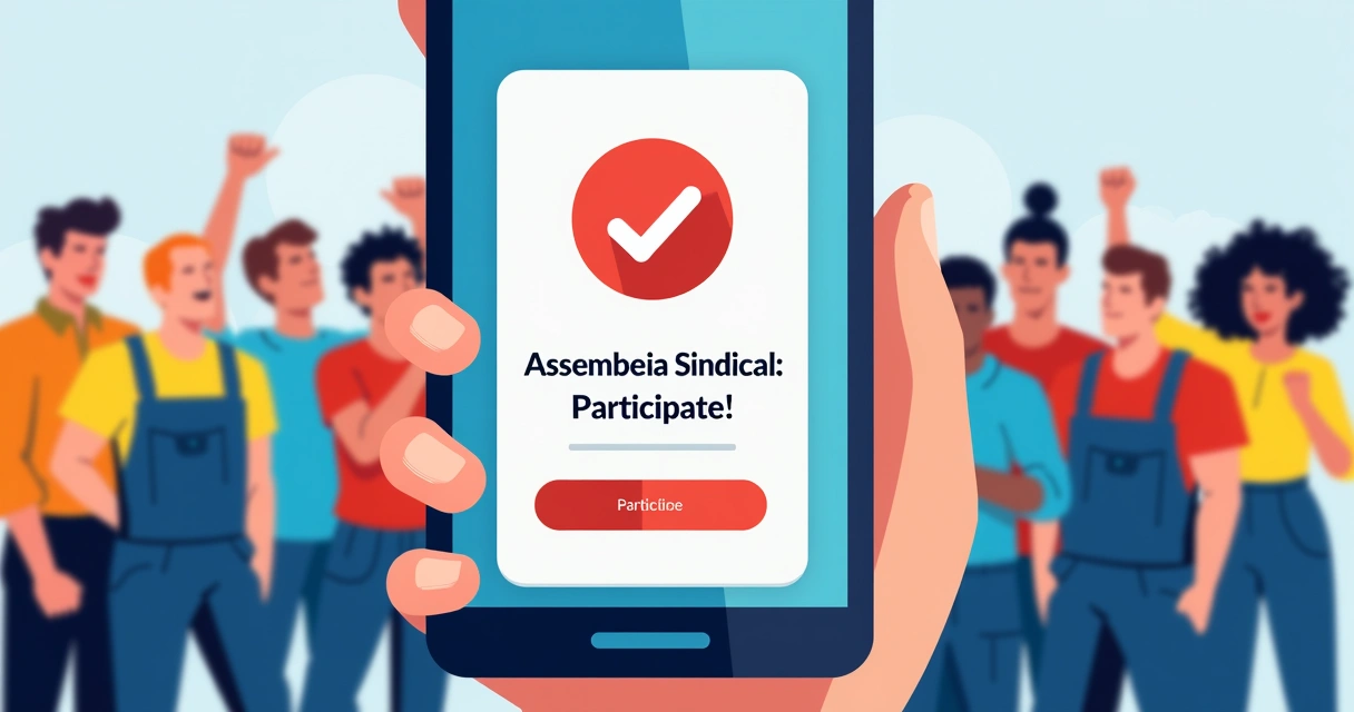 Chamada de mobilização para assembleia de trabalhadores