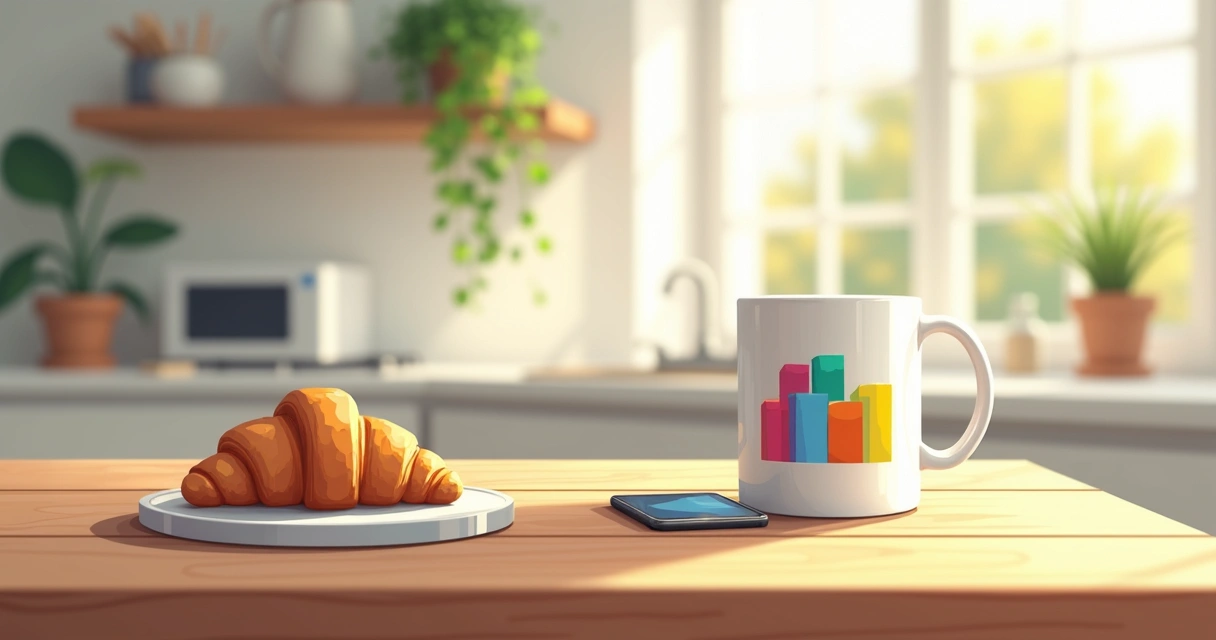 Mockup de caneca personalizada na mesa do café 