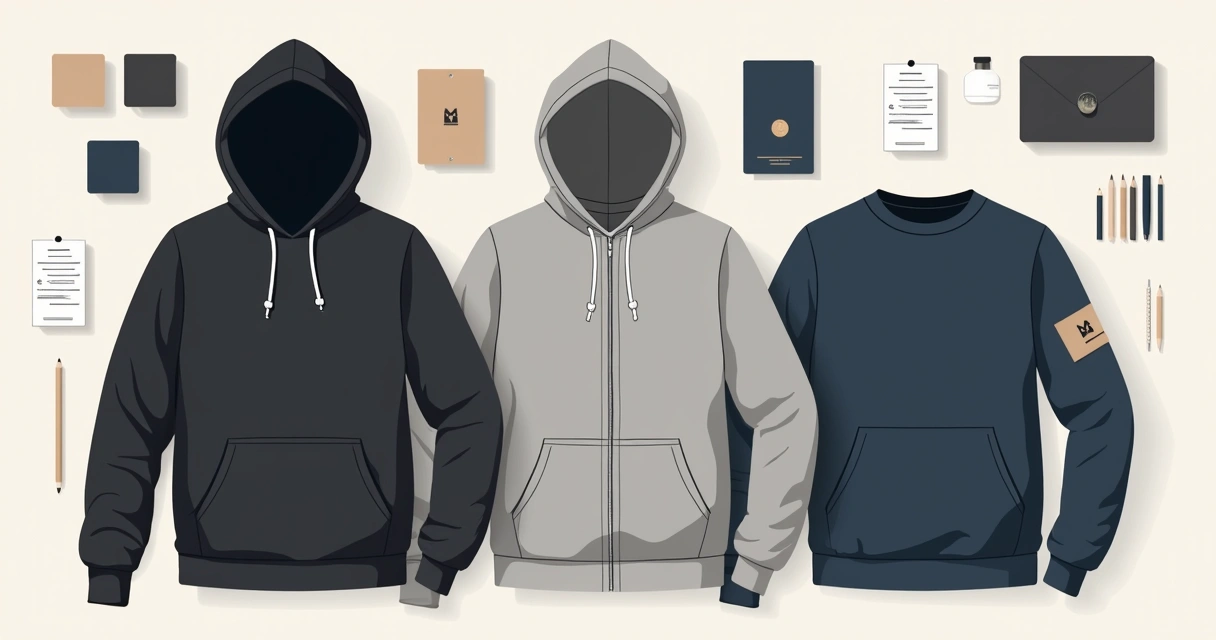 Mockup de moletom com opções de personalização corporativa 