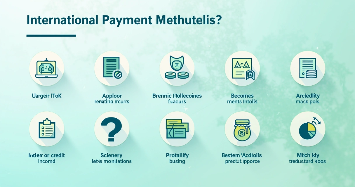 Ilustração comparando diferentes formas de pagamentos internacionais, com símbolos de cartas de crédito, boletos, remessas e mass payments 