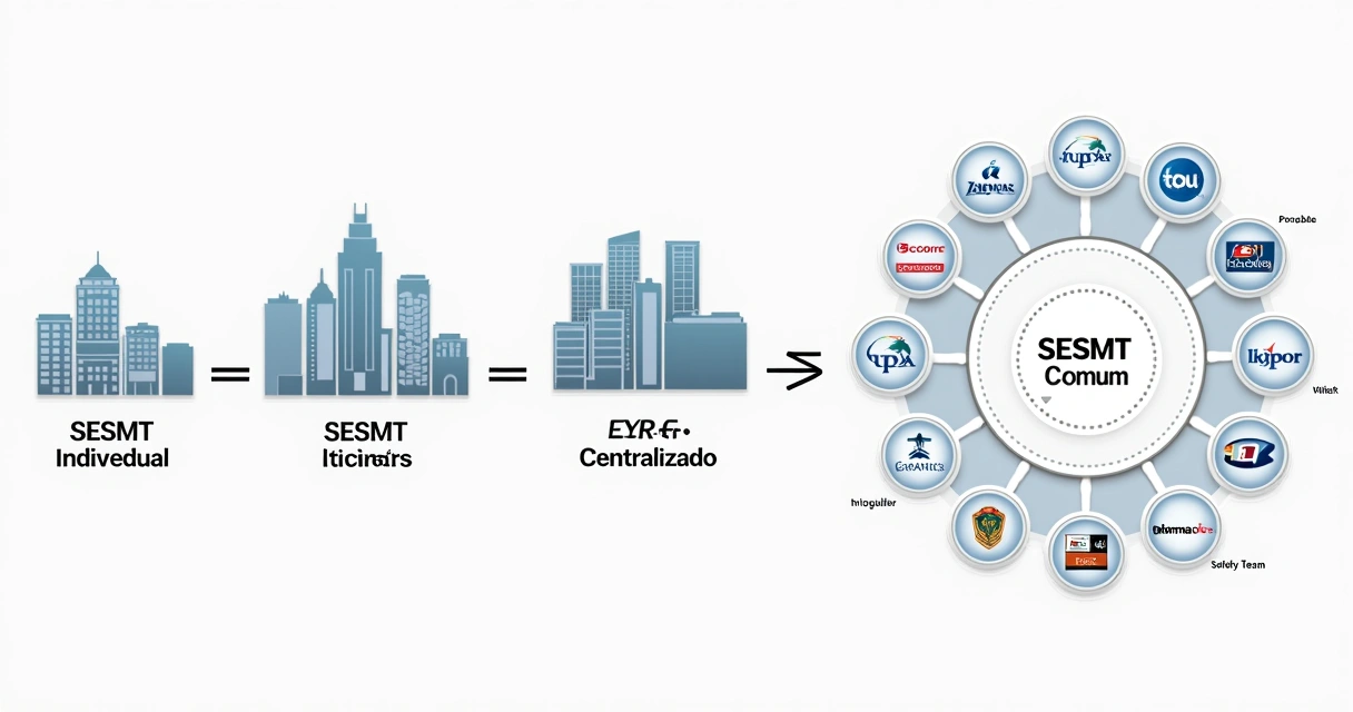 Diagrama ilustrando modalidades do SESMT