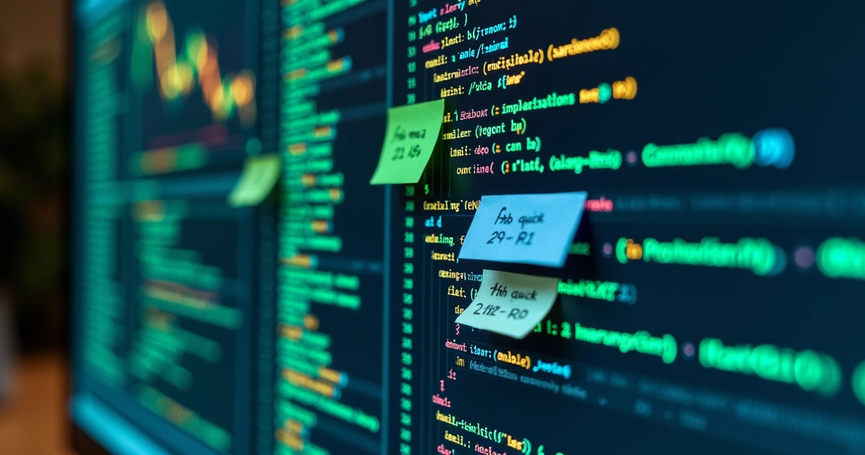 Códigos matemáticos e estatísticos em tela de computador para trading. 