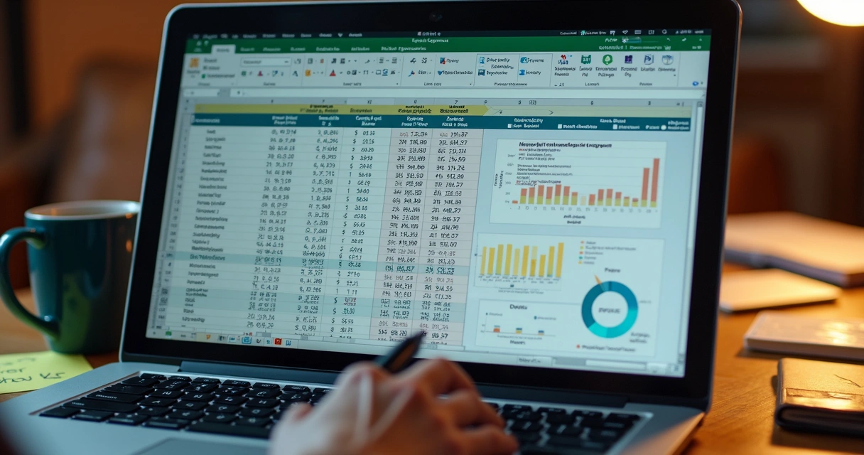 Planilha de apostas esportivas em uma tela de notebook 
