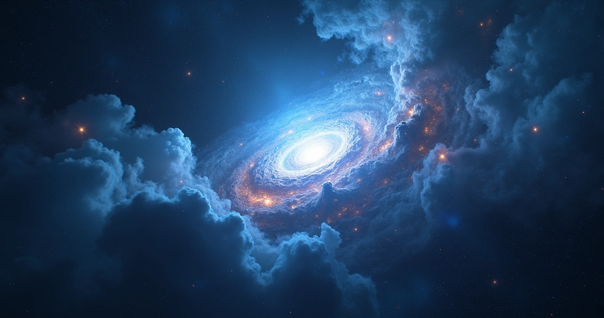 Representação artística de estrelas de População III emitindo radiação