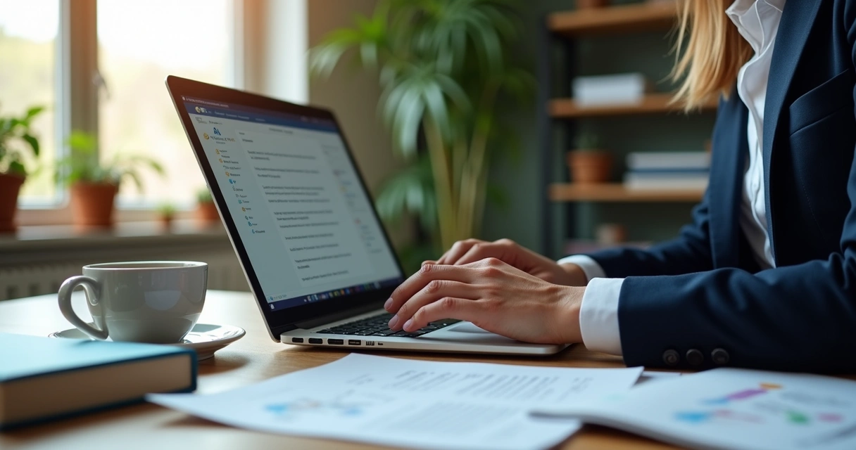 Advogado redigindo petição com computador e IA jurídica