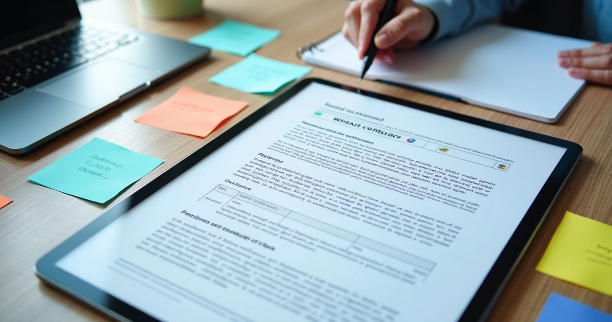 Modelo visual de contrato com design claro e blocos de informações bem destacados 