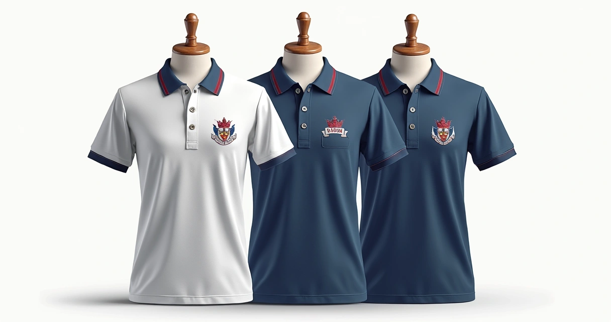 Camiseta polo personalizada para terceirão com gola e botões 