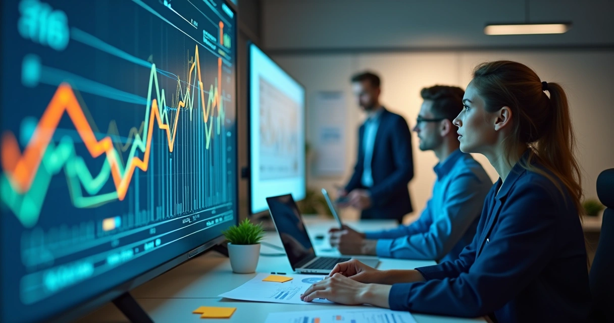 Painel com gráficos preditivos para negócios