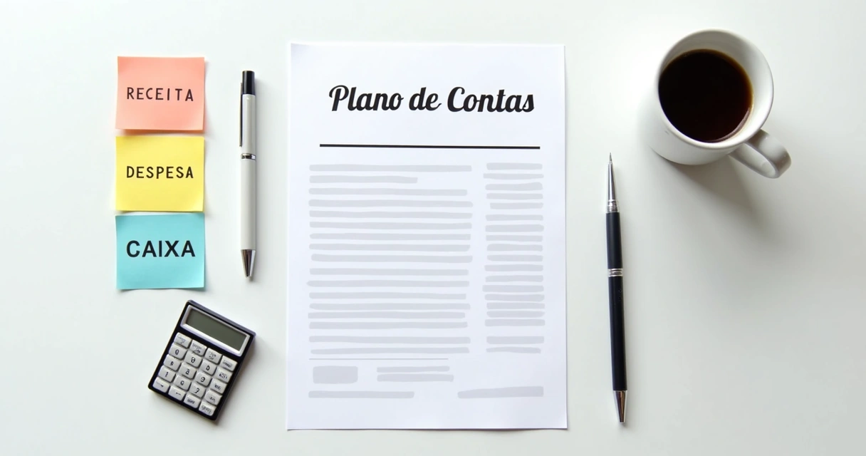 Exemplo de modelo simplificado de plano de contas em folha impressa 