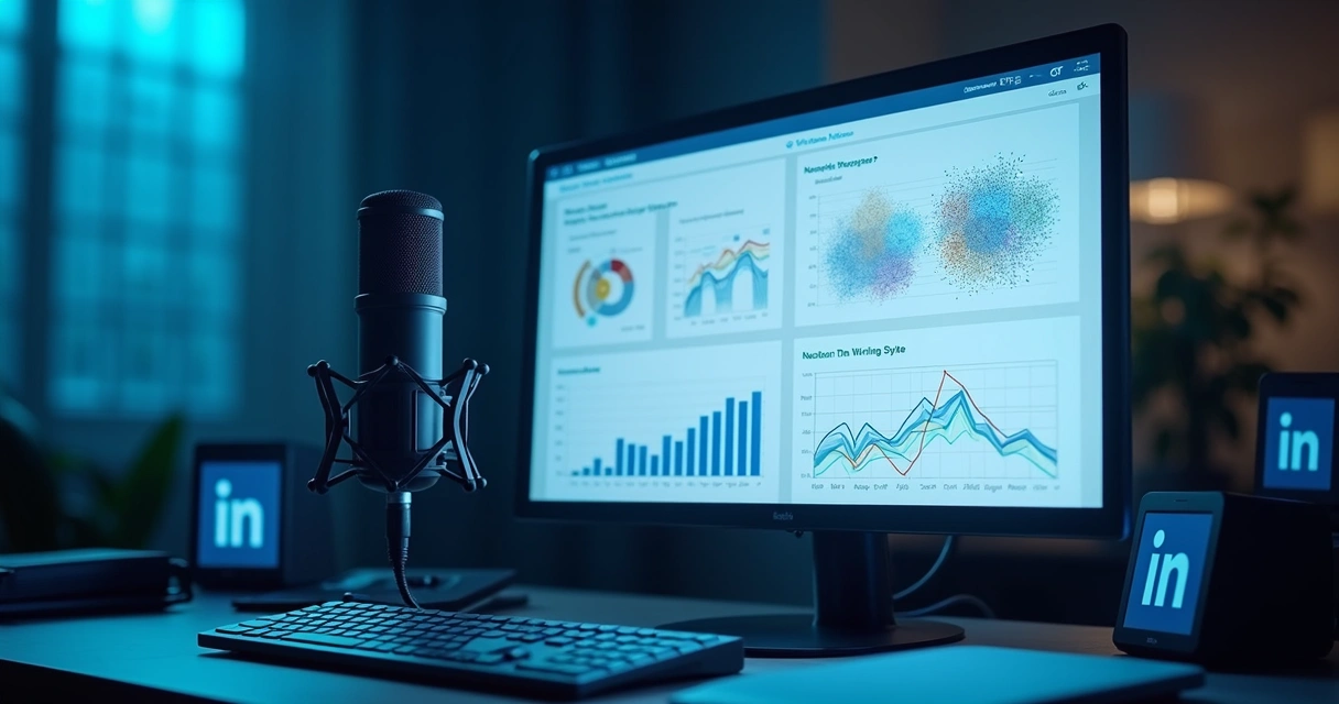 Análise de modelo de voz Taiga mostrando padrões narrativos em tela de computador com gráficos e variáveis de estilo 